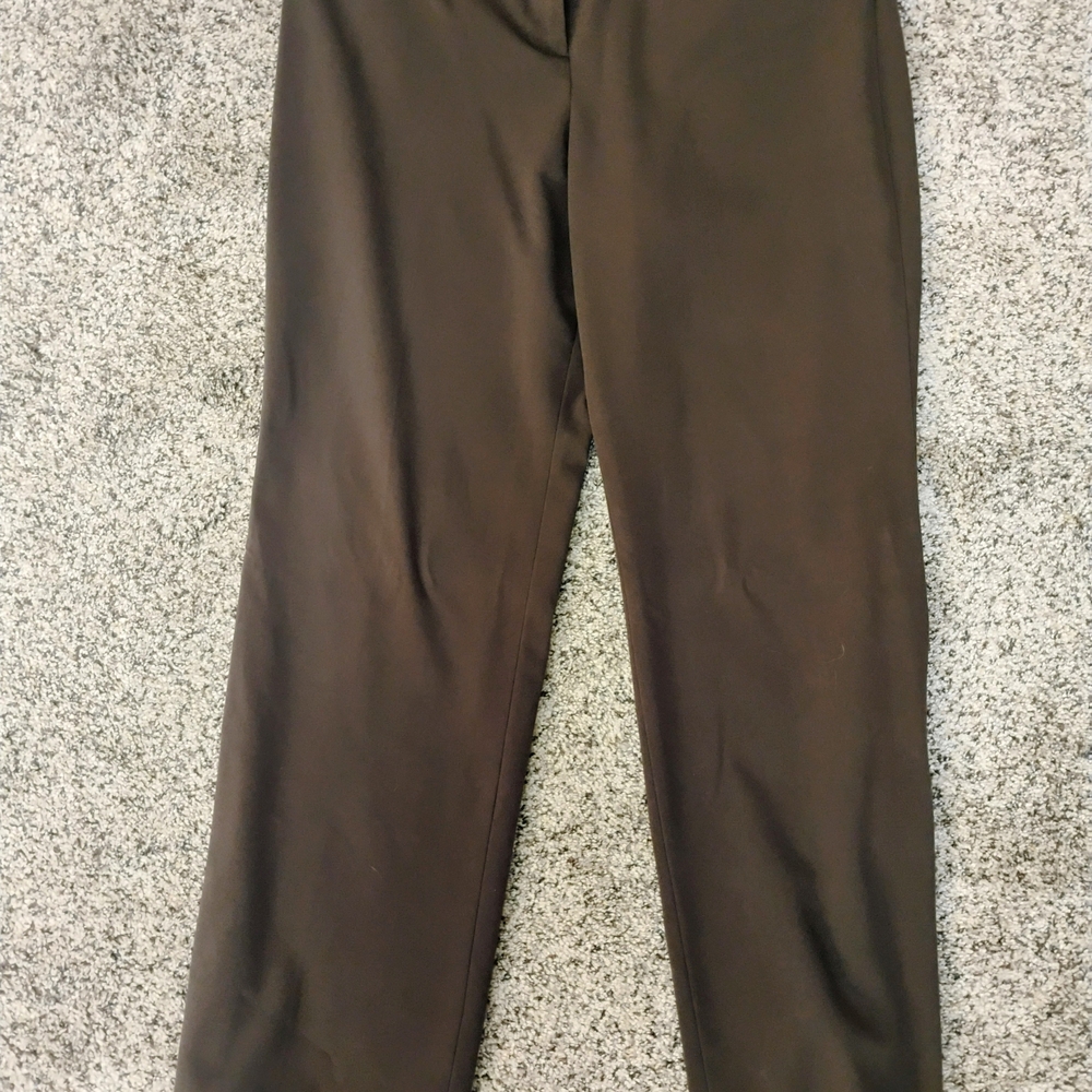 LOFT Straight Leg Pants in Dark Brown